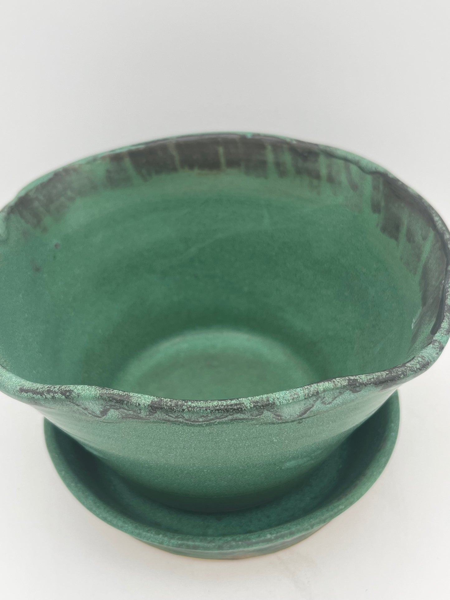 Artisan Green Ceramic Planter