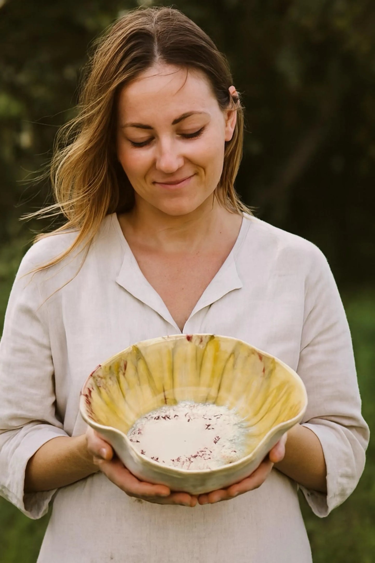 Agate Inspired Curved Edge Bowl